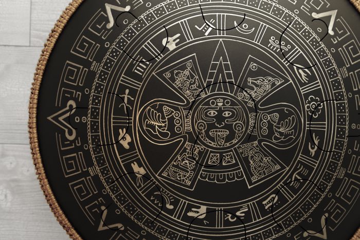 GUDA DRUM 2.0 Plus with Aztec Calendar Design