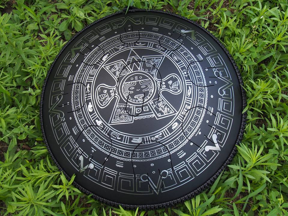 GUDA DRUM 2.0 Plus with Aztec Calendar design
